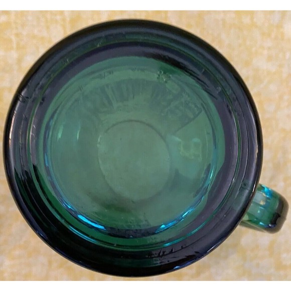 Vintage Currier And Ives Style - Holiday/Christmas - 1993 Green Glass Coffee Mug - Picture 5 of 5